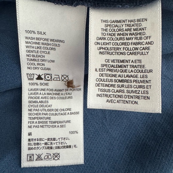 Tommy Bahama Navy Silk Tropical Button Down Shirt Michigan M Logo XL - Picture 6 of 8